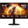 AOC Gaming Moniteur 25G4SXU 24.5 Pouce 310Hz, Fast IPS Dalle, 0.3ms MPRT, HDR400, G-Sync Compatible, Ajustable en Hauteur, USB H
