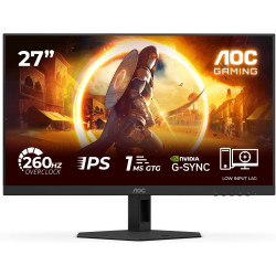 AOC Gaming Moniteur 27G4ZRE 27 Pouce 260Hz, Fast IPS Dalle, 0.3ms MPRT, HDR10, G-Sync Compatible, (1920x1080 HDMI 2X 2.0 DP 1x 1