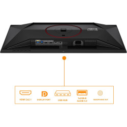Aoc gaming moniteur q27g4sdr 27 pouce 360hz qd-oled dalle, 0.03ms gtg, hdr400 truenoir, g-sync compatible, ajustable en hauteur,