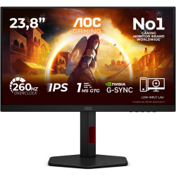 AOC Gaming Moniteur 24G4ZR 24 Pouce 260Hz, Fast IPS Dalle, 1ms GtG, HDR10, G-Sync Compatible, Ajustable en Hauteur, (1920x1080 H