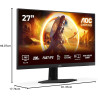 AOC Gaming Moniteur 27G4HRE 27 Pouce 200Hz Fast IPS Dalle, 0.5ms MPRT, HDR10, G-Sync Compatible, Haut-parleurs, (1920x1080 HDMI 