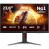 AOC Gaming Moniteur 24G4HA 23.8 Pouce 200Hz Fast IPS Dalle, 0.5ms MPRT, HDR10, G-Sync Compatible, Ajustable en Hauteur, Haut-par