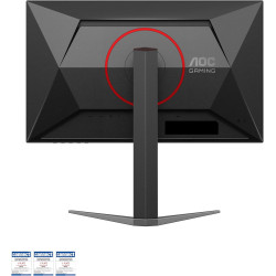 AOC Gaming Moniteur 24G4HA 23.8 Pouce 200Hz Fast IPS Dalle, 0.5ms MPRT, HDR10, G-Sync Compatible, Ajustable en Hauteur, Haut-par