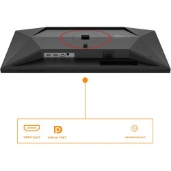 AOC Gaming Moniteur 24G4HA 23.8 Pouce 200Hz Fast IPS Dalle, 0.5ms MPRT, HDR10, G-Sync Compatible, Ajustable en Hauteur, Haut-par