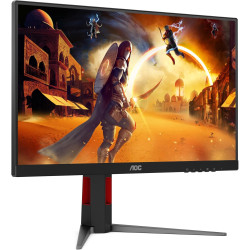 AOC Gaming Moniteur 24G4HA 23.8 Pouce 200Hz Fast IPS Dalle, 0.5ms MPRT, HDR10, G-Sync Compatible, Ajustable en Hauteur, Haut-par