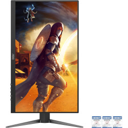 AOC Gaming Moniteur 24G4HA 23.8 Pouce 200Hz Fast IPS Dalle, 0.5ms MPRT, HDR10, G-Sync Compatible, Ajustable en Hauteur, Haut-par