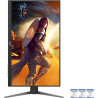 AOC Gaming Moniteur 24G4HA 23.8 Pouce 200Hz Fast IPS Dalle, 0.5ms MPRT, HDR10, G-Sync Compatible, Ajustable en Hauteur, Haut-par