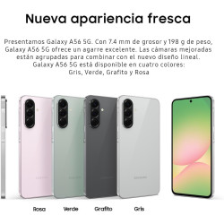 Samsung Galaxy A56 256Go Smartphone Android 5G 8Go RAM AI Display 6.7" Super AMOLED Fotocamera 50MP 5.000 mAh (Gris)