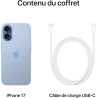 Apple iPhone 17 256 Go : Écran 6,3 pouces avec ProMotion, Puce A19, Caméra avant Center Stage, Meilleure résistance aux rayures,