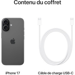 Apple iPhone 17 256 Go : Écran 6,3 pouces avec ProMotion, Puce A19, Caméra avant Center Stage, Meilleure résistance aux rayures,
