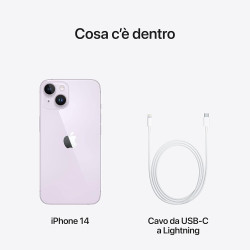 Apple iPhone 14, 128 Go, Mauve (Reconditionné)