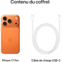 Apple iphone 17 pro 512 go : écran 6,3 pouces avec promotion jusqu’à 120 hz, puce a19 pro, autonomie prodigieuse, système caméra