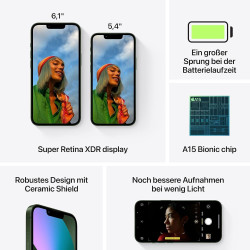 Apple iPhone 13, 128 Go, Vert (Reconditionné)