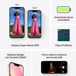 Apple iPhone 13, 512Go, Rose (Reconditionné)
