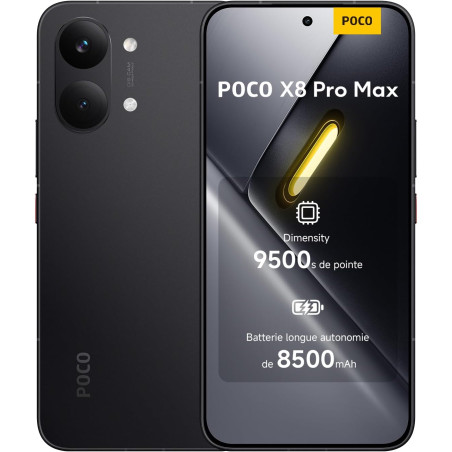 POCO X8 Pro Max, Smartphone 12+512 Go, Processeur Haut de Gamme Dimensity 9500s, écran AMOLED Ultra-Lumineux, 50 MP Light Fusion