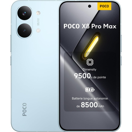 POCO X8 Pro Max, Smartphone 12+256 Go, Processeur Haut de Gamme Dimensity 9500s, écran AMOLED Ultra-Lumineux, 50 MP Light Fusion