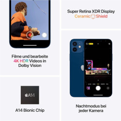 Apple iPhone 12, 64 Go, Bleu (Reconditionné)