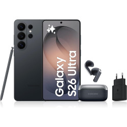 Samsung Galaxy S26 Ultra, avec Galaxy AI, 256 Go, Noir Galaxy Buds4, Noir, Chargeurs secteurs Rapides 25W Inclus, Version FR