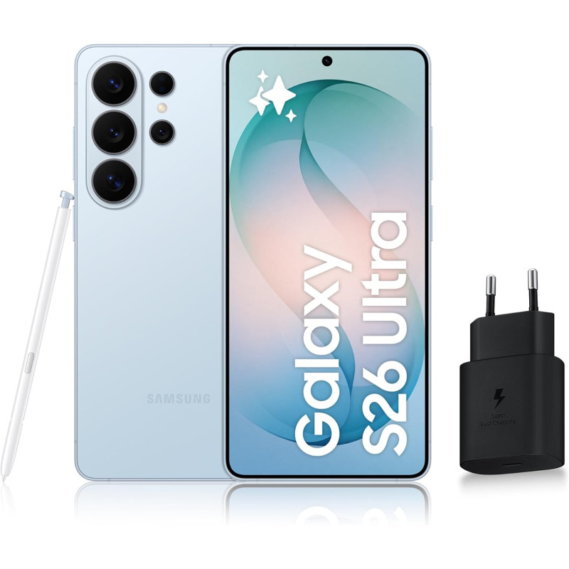 Samsung Galaxy S26 Ultra, Smartphone Android 5G avec Galaxy AI, 1 to, Chargeur Secteur Rapide 25W Inclus, Smartphone déverrouill