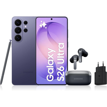 Samsung Galaxy S26 Ultra, avec Galaxy AI, 512 Go, Violet Galaxy Buds4 Pro, Noir, Chargeurs secteurs Rapides 25W Inclus, Version 