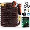 Tuyau d'Arrosage Extensible 22m/75Ft avec 10 Modèles de Pulvérisation Convient aux Robinets de 1/2" et 3/4" Raccords en Métal Du