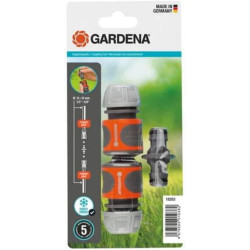 Nécessaires d'arrosage de Gardena : raccords pour extension de tuyau 13 mm (1/2 Pouce) et 15 mm (5/8 Pouce), même avec une press