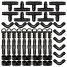 VooGenzek 50 Pièces Raccords d'Irrigation pour Tubes 16mm, Connecteur de Tuyau D'Eau D'Irrigation, Connecteurs Barbelés de Tuyau
