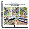 VooGenzek 50 Pièces Raccords d'Irrigation pour Tubes 16mm, Connecteur de Tuyau D'Eau D'Irrigation, Connecteurs Barbelés de Tuyau