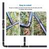 VooGenzek 24 Pièces 16mm Kit de Connecteurs de Tuyaux, Connecteur de Tuyau Cannelé en Plastique, Raccord D'irrigation, Connecteu