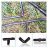 VooGenzek 24 Pièces 16mm Kit de Connecteurs de Tuyaux, Connecteur de Tuyau Cannelé en Plastique, Raccord D'irrigation, Connecteu