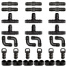 VooGenzek 30 Pièces Raccords d'Irrigation pour Tubes 16mm, Connecteur de Tuyau D'Eau D'Irrigation, Connecteurs Barbelés de Tuyau