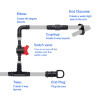 VooGenzek 54 Pièces Raccords d'Irrigation pour Tubes 16mm, Connecteur de Tuyau D'Eau D'Irrigation, Connecteurs Barbelés de Tuyau