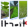 VooGenzek 54 Pièces Raccords d'Irrigation pour Tubes 16mm, Connecteur de Tuyau D'Eau D'Irrigation, Connecteurs Barbelés de Tuyau