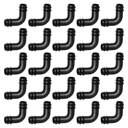 VooGenzek 25 Pièces 16mm Connecteurs de Tuyaux, Connecteur de Tuyau Cannelé en Plastique, Raccord D'irrigation, Connecteurs Barb