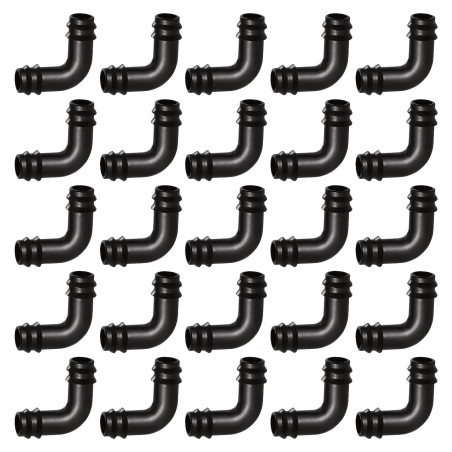 VooGenzek 25 Pièces 16mm Connecteurs de Tuyaux, Connecteur de Tuyau Cannelé en Plastique, Raccord D'irrigation, Connecteurs Barb