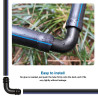 VooGenzek 25 Pièces 16mm Connecteurs de Tuyaux, Connecteur de Tuyau Cannelé en Plastique, Raccord D'irrigation, Connecteurs Barb