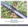 VooGenzek 25 Pièces 16mm Connecteurs de Tuyaux, Connecteur de Tuyau Cannelé en Plastique, Raccord D'irrigation, Connecteurs Barb