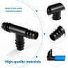 VooGenzek 20 Pièces 16mm Connecteurs de Tuyaux, Connecteur de Tuyau Cannelé en Plastique, Raccord D'irrigation, Connecteurs Barb