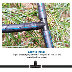 VooGenzek 20 Pièces 16mm Connecteurs de Tuyaux, Connecteur de Tuyau Cannelé en Plastique, Raccord D'irrigation, Connecteurs Barb