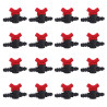VooGenzek 16 Pièces Vanne Commutation d'Irrigation, Irrigation Pipe Valve Switch, Robinet Jardin en Plastique PE, Robinet Barbel