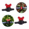 VooGenzek 16 Pièces Vanne Commutation d'Irrigation, Irrigation Pipe Valve Switch, Robinet Jardin en Plastique PE, Robinet Barbel