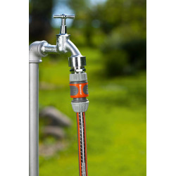 Gardena raccords rapide aquastop 13 mm (1/2 pouce) et 15 mm (5/8 pouce): pour début et fin de tuyau, raccord compatible avec tou