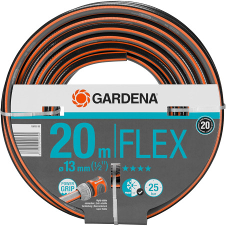Gardena Tuyau de Comfort FLEX 13 mm (1/2 Pouce), 20 m: Tuyau de jardin flexible et flexible avec profil de poignée de puissance,
