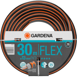 Gardena Tuyau Comfort FLEX 13mm (1/2 Pouce) 30m : tuyau d'arrosage indéformable avec profilé Power-Grip, en tissu haute qualité,
