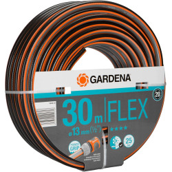 Gardena Tuyau Comfort FLEX 13mm (1/2 Pouce) 30m : tuyau d'arrosage indéformable avec profilé Power-Grip, en tissu haute qualité,