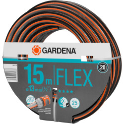 Gardena Tuyau de Comfort FLEX 13 mm (1/2 Pouce), 15 m: Tuyau de jardin flexible et dimensionnellement avec profil de poignée de 