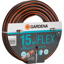 Gardena Tuyau de Comfort FLEX 13 mm (1/2 Pouce), 15 m: Tuyau de jardin flexible et dimensionnellement avec profil de poignée de 