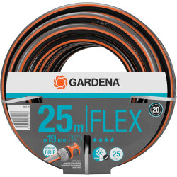 Tuyau Comfort FLEX de Gardena 19 mm (3/4 Pouce), 25 m : tuyau d'arrosage flexible et indéformable avec profilé Power-Grip, résis