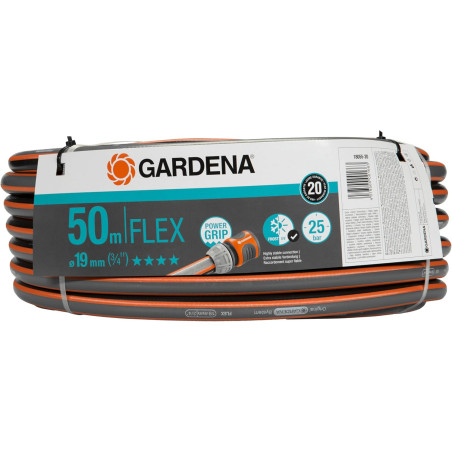 Tuyau Comfort FLEX de Gardena 19 mm (3/4 Pouce), 50 m : tuyau d'arrosage flexible et indéformable avec profilé Power-Grip, résis