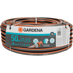 Tuyau Comfort FLEX de Gardena 19 mm (3/4 Pouce), 50 m : tuyau d'arrosage flexible et indéformable avec profilé Power-Grip, résis